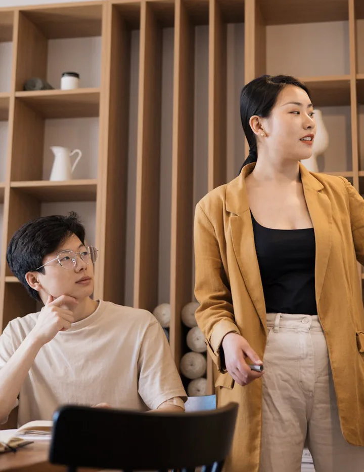 Ruang Studio founders Maya Tan and Priya Nair in the studio
